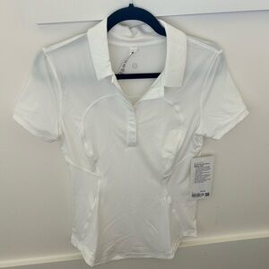 Lululemon Quick Drying Short Sleeve Polo Size 4 White